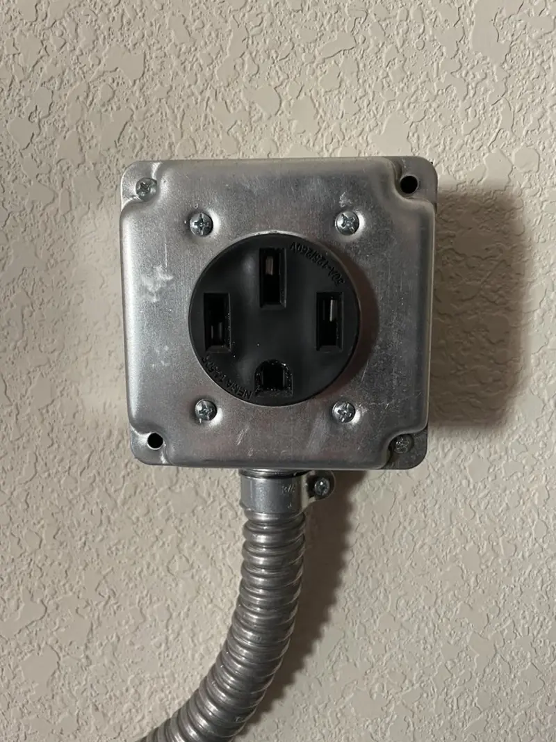 NEMA 14-50 outlet installed for Electrical Panel Upgrade in Nipomo